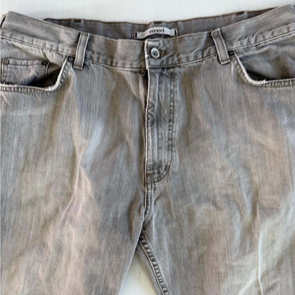 Mavi Jeans Mens 38x32 Stone Gray Matt Relaxed Straight Leg Distressed‎ - Picture 4 of 13